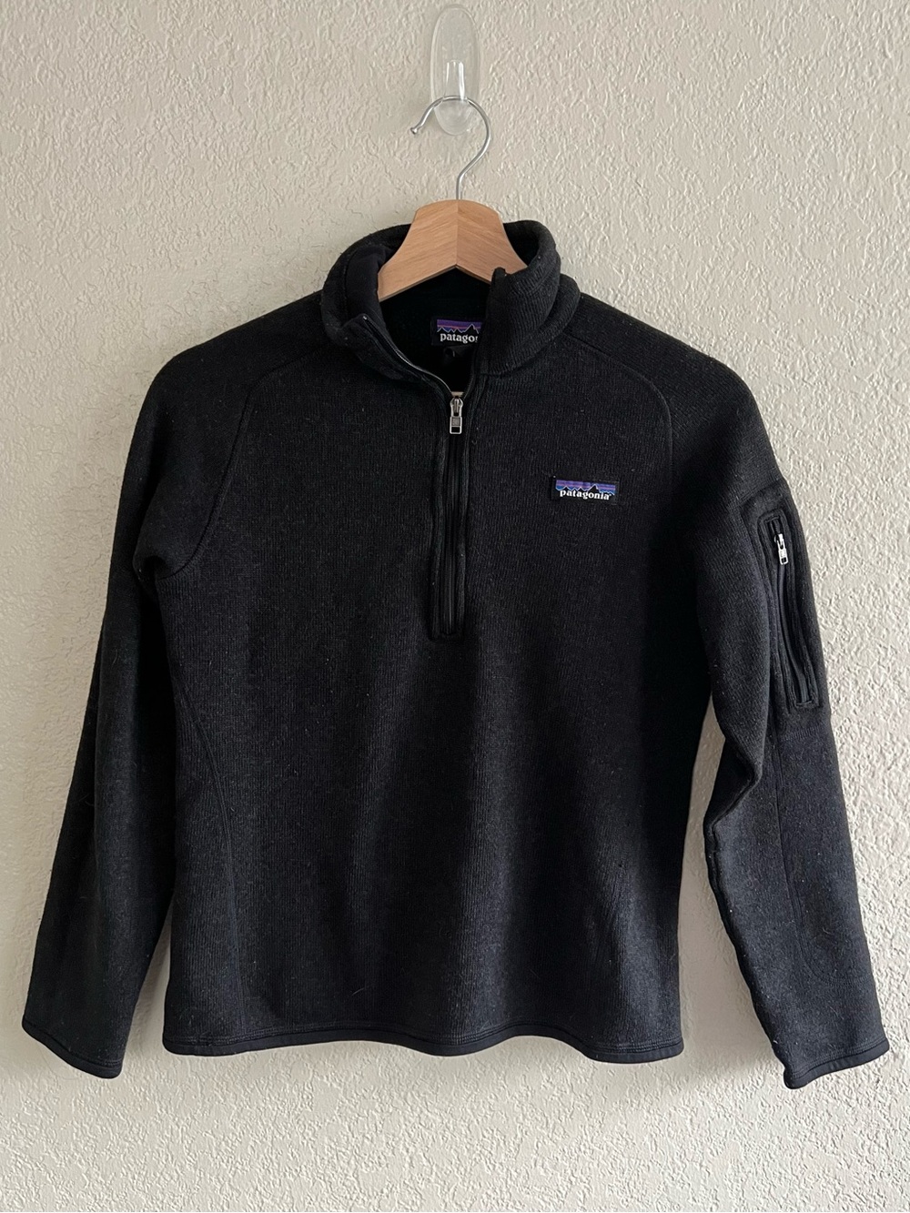 Patagonia Better Sweater Black Quarter Zip Size Small Fall Granola Outdoor